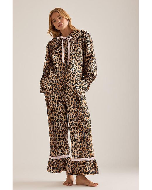 Damson Madder Natural Felice Leopard Pyjama Set