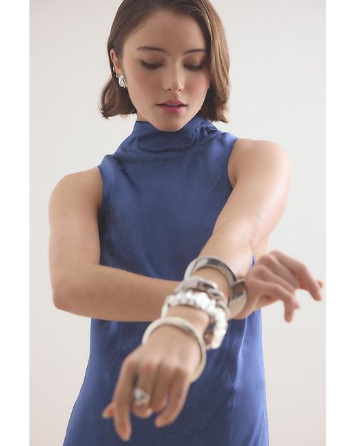 By Anthropologie Natural Hammered Bangle Bracelet