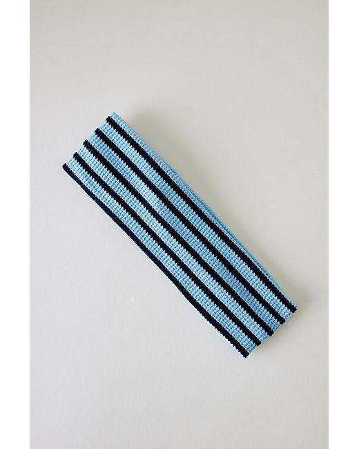 Anthropologie Blue Cotton Stripe Headband