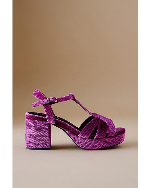 Esska Purple Charlie Heeled Sandals