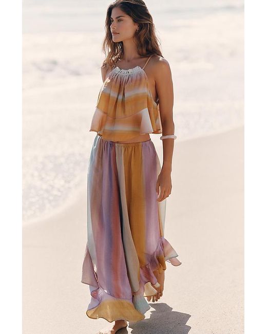Celandine Brown Apron Swing Cami Top