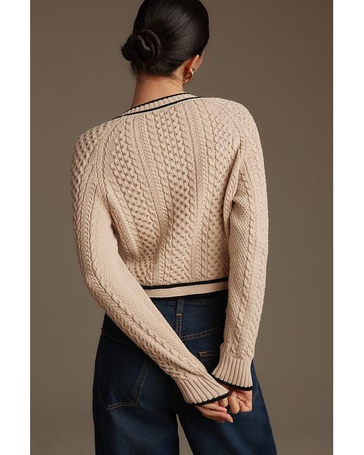 Mare Mare Blue X Anthropologie Cable-knit Cardigan