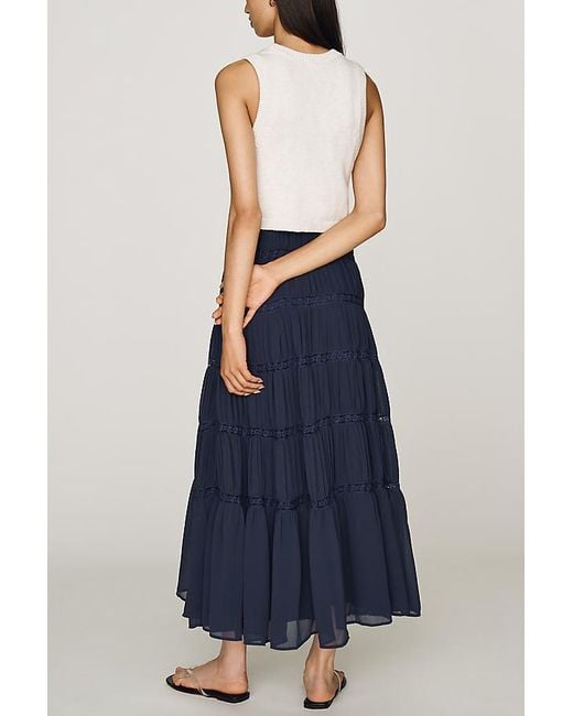 By Anthropologie Blue Gemini Twofer Midi Dress