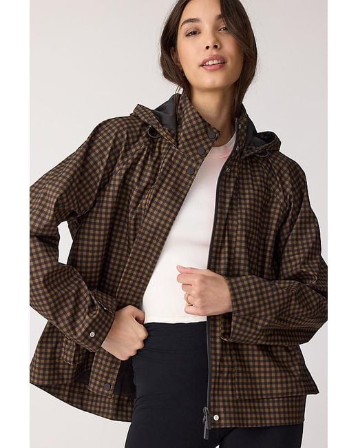 Sweaty Betty Brown Motion Waterproof Parka