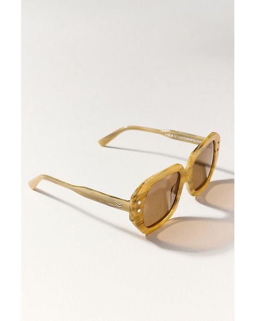 I-SEA Metallic Geometric Circle Sunglasses