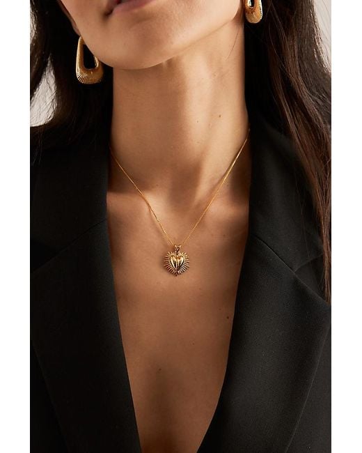 Rachel Jackson Natural Plated Electric Deco Heart Pendant Necklace