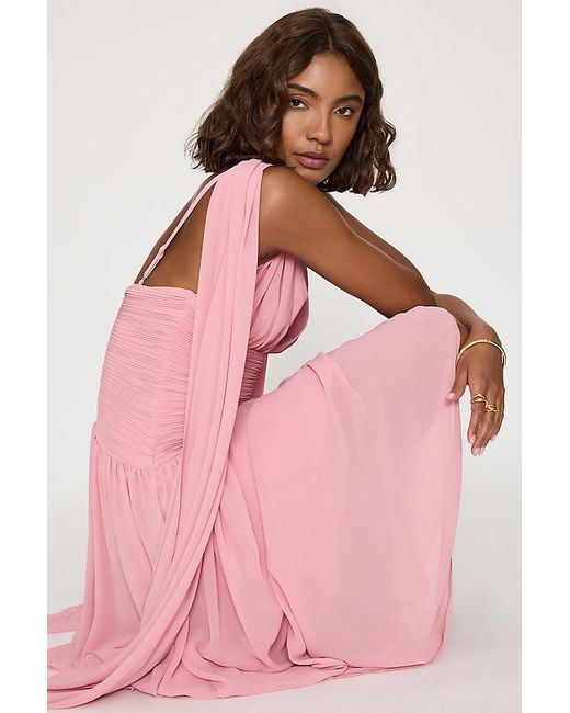 Mare Mare Pink Waisted Drape Maxi Dress