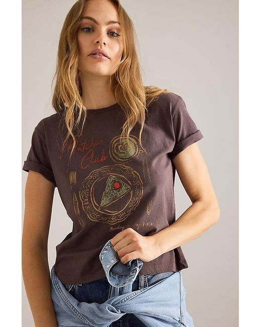 By Anthropologie Brown Matcha Club Graphic Baby T-Shirt