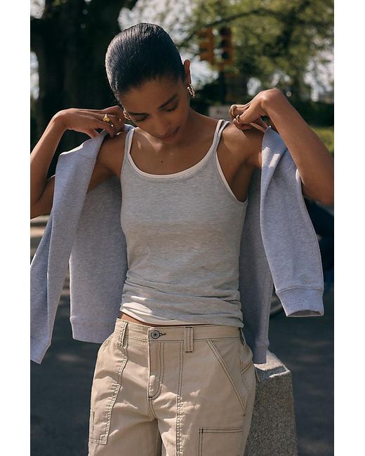 By Anthropologie Gray Surrey '90S Strappy Scoop Tank Top