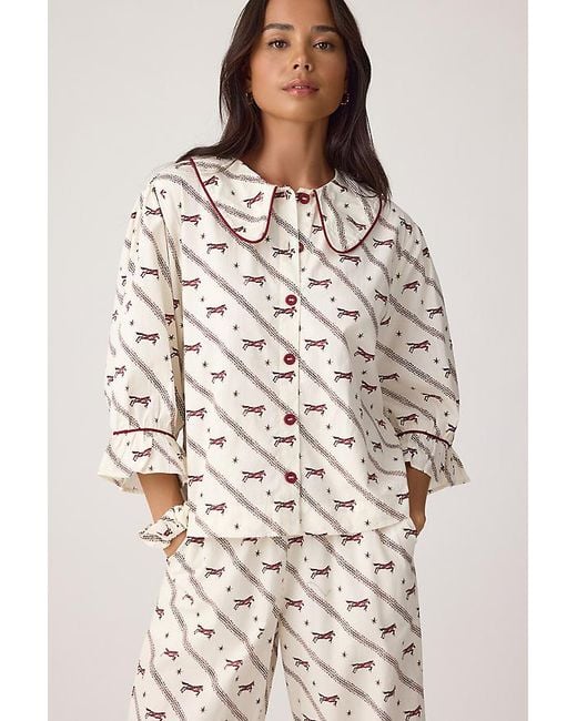 TBCo Natural 100% Cotton Cropped Pyjama Set