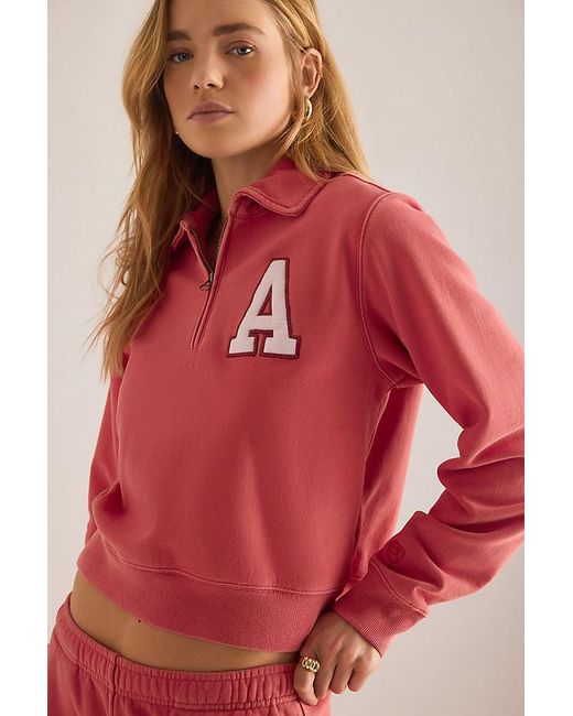 Champion Red Half-Zip Sweatshirt