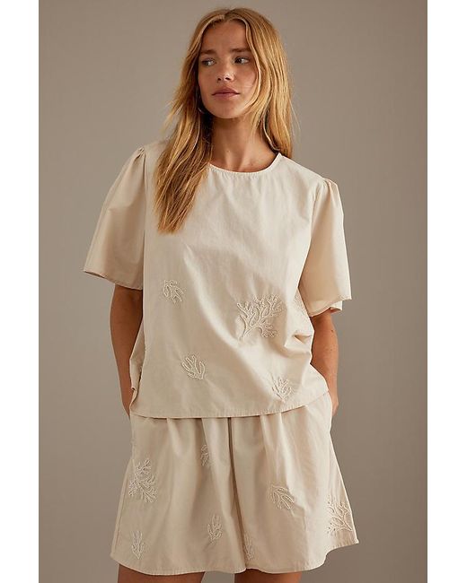 SELECTED Natural Melli Short-Sleeve Top