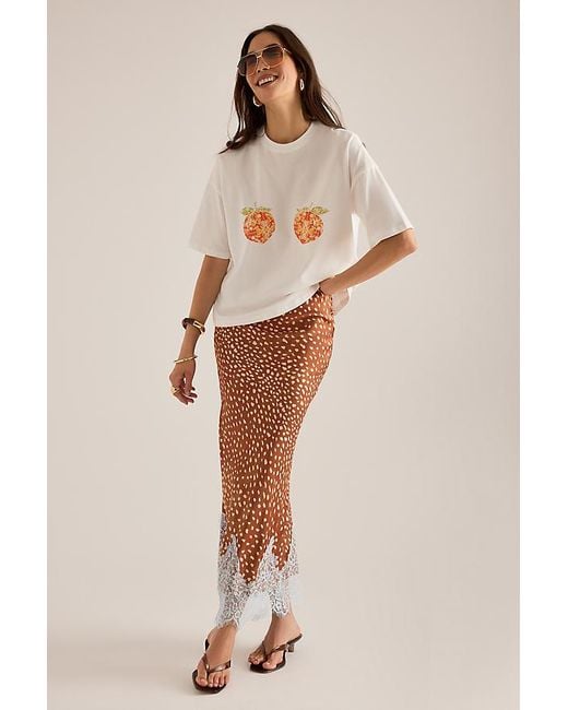 Never Fully Dressed Brown Peach Boob T-Shirt