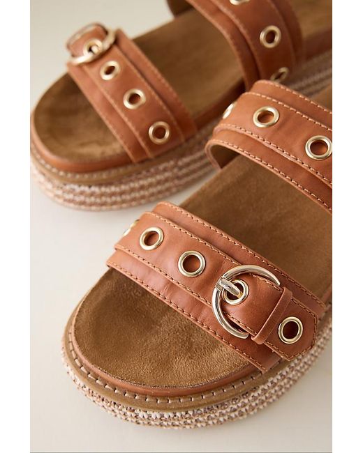 Kelsi Dagger Brooklyn Brown Penny Platform Sandals