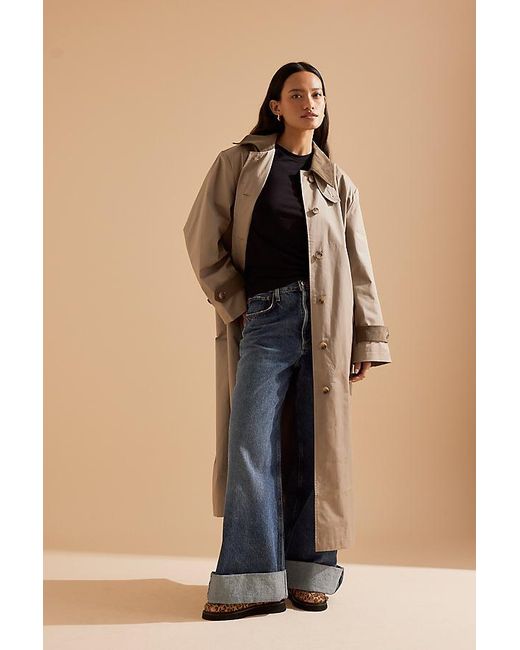 SELECTED Blue Asya Oversized Trench Coat