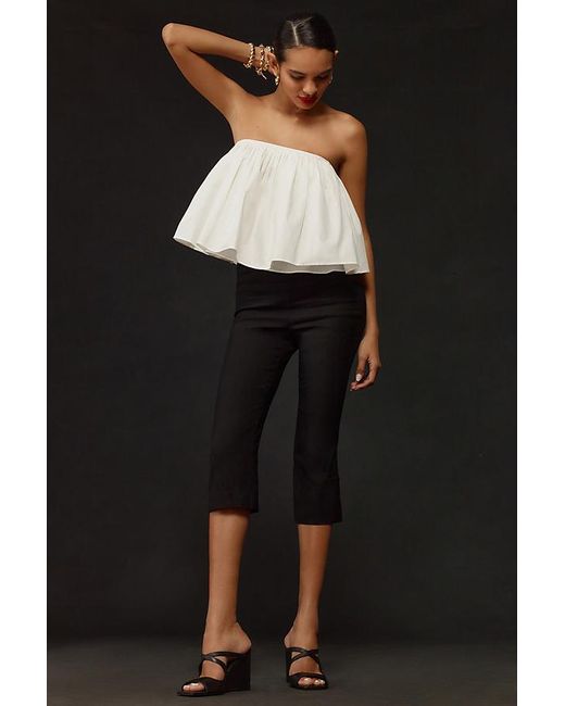 Sunday In Brooklyn Black Strapless Swing Blouse