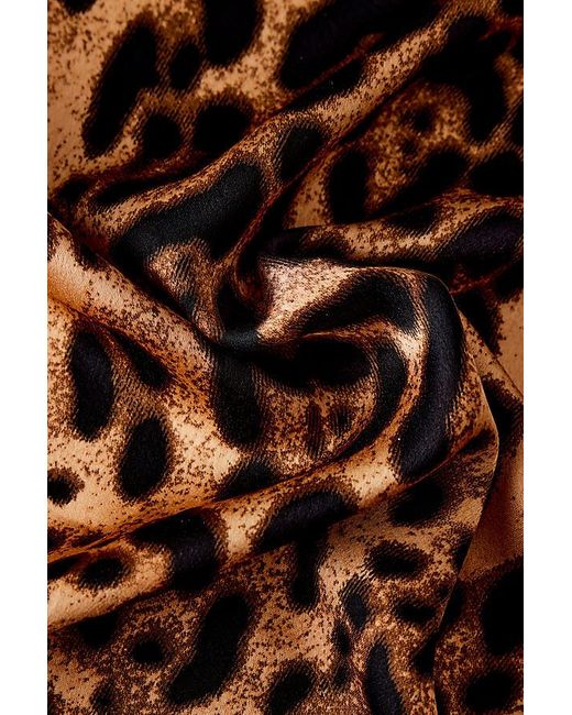 Anthropologie Metallic Leopard Print Head Scarf