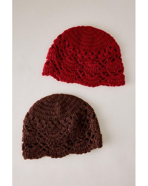 By Anthropologie Black Knitted Skull Cap