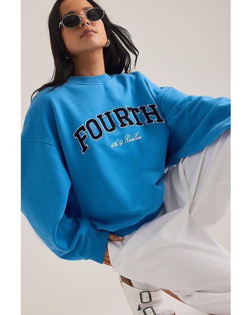 4th & Reckless Blue Leon Oversized Sweatshirt