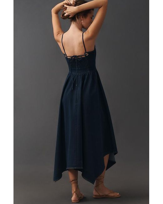 Moon River Black Sweetheart Midi Dress