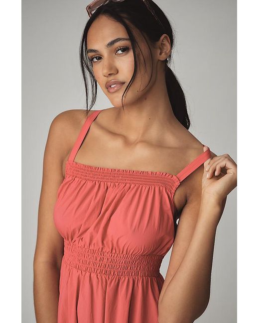 Daily Practice Tiered High-Low Midi Dress