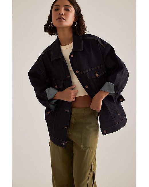 Pilcro Blue Weston Trucker Denim Jacket