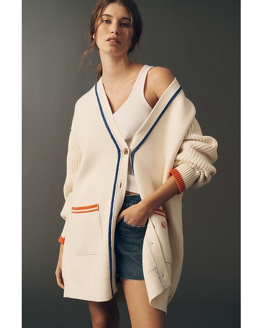 Maeve Green Cotton Blend Veggie Motif Cardigan