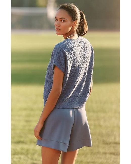 Varley Blue Atrium High-Rise Shorts