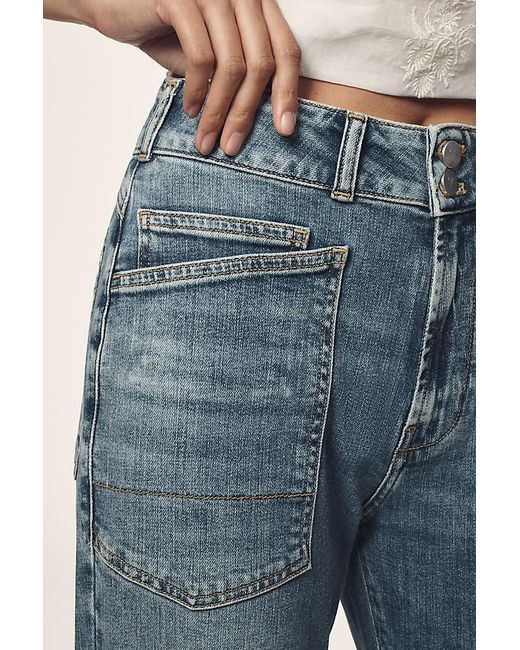 Pilcro Gray The Wanderer Mid-Rise Relaxed-Leg Jeans