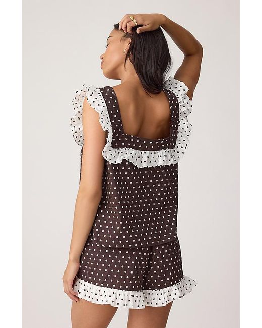 It's 9pm Multicolor Lucia Polka Dot Short Ruffle Pyjama Set