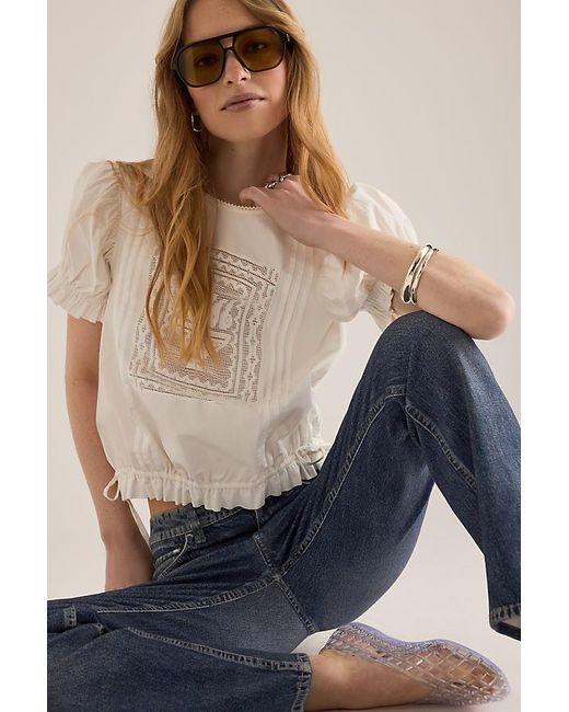 Rag & Bone Blue Miramar Ponte Harlow Mid-Rise Straight Jeans