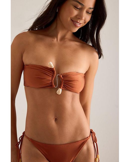 Bardot Brown Blakey Tie-Side Bikini Bottoms