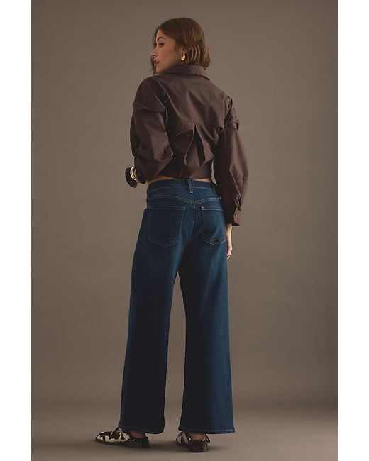 Citizens of Humanity Blue Lyra Wide-Leg Crop Jeans