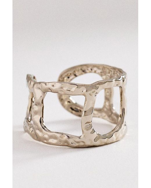 By Anthropologie Natural Textured Statement Ring