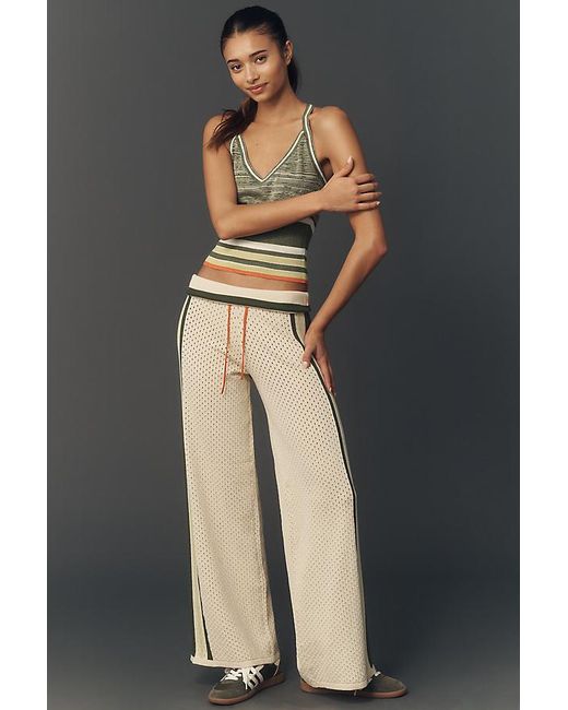 Daily Practice Green Knit V-Neck Halter Top