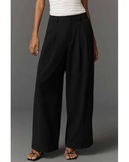 Maeve Black The Avery Wide-Leg Pleated Trousers By