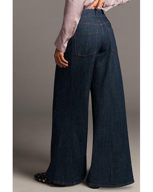 Pilcro Blue The Adi Regenerative Cotton Mid-Rise Flare Jeans By