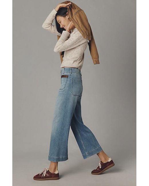 Maeve Blue The Colette High-Rise Wide-Leg Jeans By