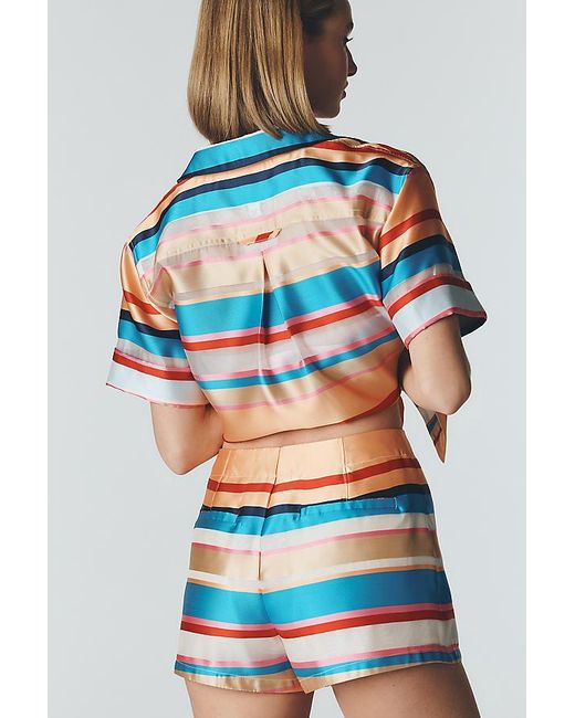 Maeve Blue Stripe Shorts