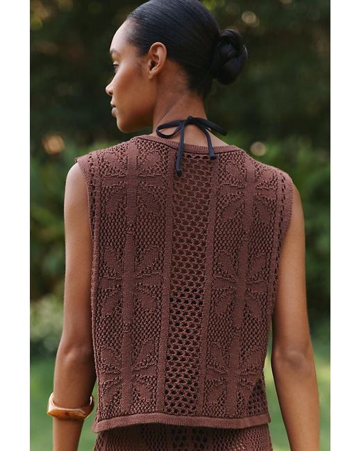 Celandine Green Bloom Crochet Button-Front Top