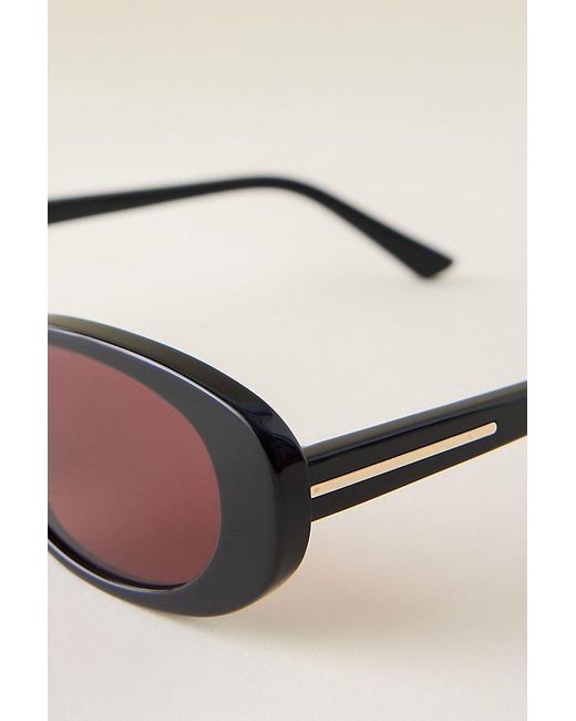 By Anthropologie Natural Slim Oval Sunglasses