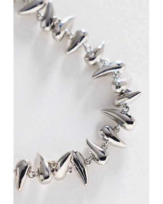 By Anthropologie White Molten Curve Bracelet