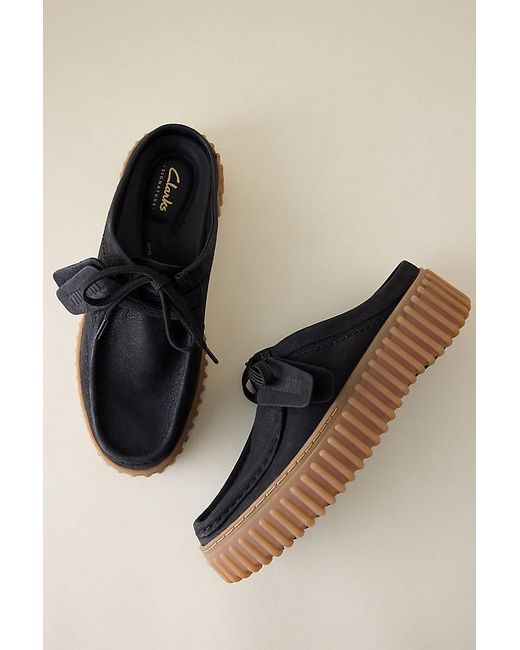 Clarks Black Clarks Torhill Nubuck Mules