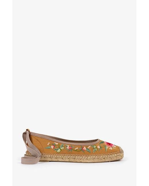 Penelope Chilvers White Allegra Embroidered Espadrilles