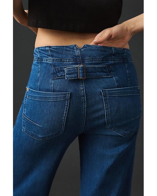 Pilcro Blue The Kit High-Rise Wide-Leg Utility Trouser Jeans By