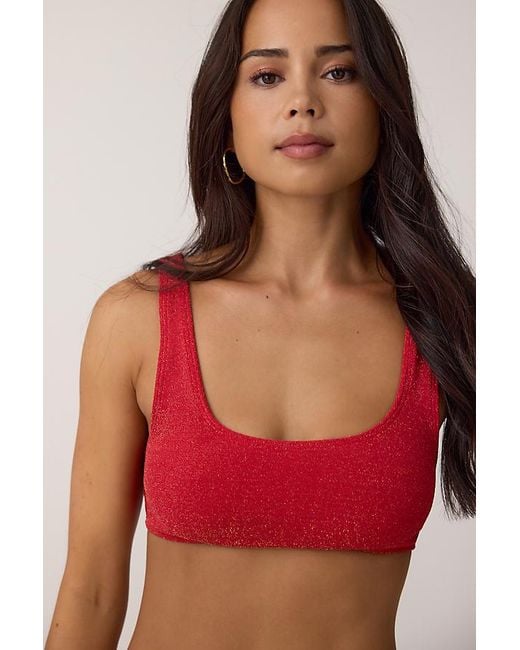 Bondeye Red Malibu Crop Bikini Top