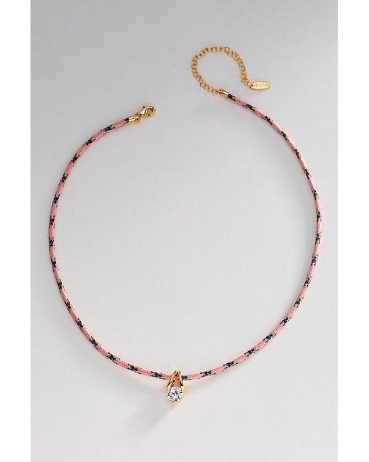 By Anthropologie Metallic Colour Cord Necklace