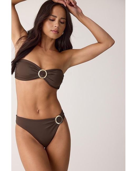 Away That Day Brown Cayman Island Bandeau Bikini Top