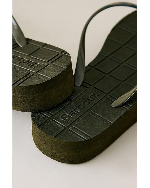Barbour Green Tilda Toe Post Sandals
