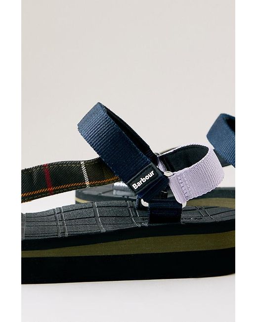 Barbour Black Mila Platform Sandals
